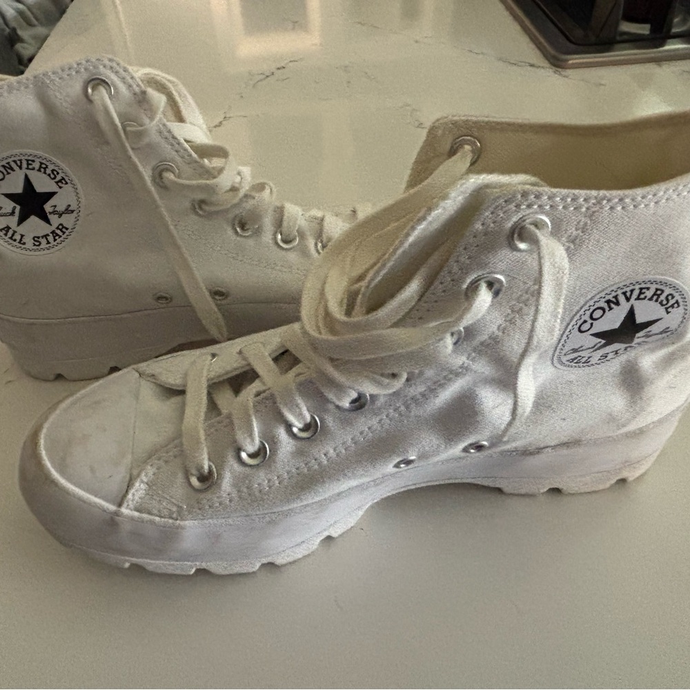 Converse White High-Top Sneakers